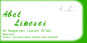 abel lipcsei business card